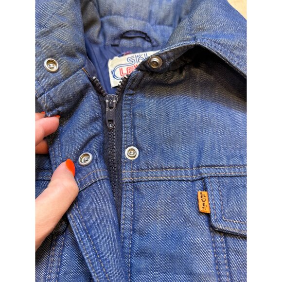 Rare Vintage 70s Levis Small Ski Puffer Jacket Orange Tab XS/S - Picture 11 of 16